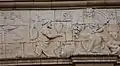 The work of potters is depicted in the terracotta frieze above the entrance to the Sutherland Institute.
