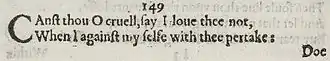 Detail of old-spelling text