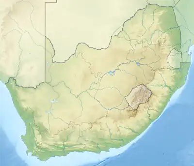 Map showing the location of Rising Star Cave