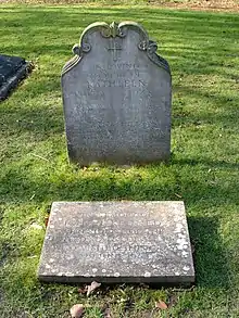 Grave of Kathleen Cavendish, Marchioness of Hartington.  On her gravestone, it says "Joy she gave joy she has found"