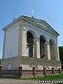 The bell tower of St. Nicholas Church in Dykanka