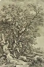 Rescue of the Infant Oedipus (1663), 72.4 x 47.2&nbsp;cm.