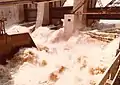 Opened floodgates during construction