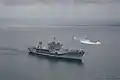 USS Mount Whitney with Georgian Coast Guard ship Sokhumi near Batumi, Georgia, in November 2013