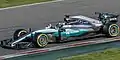 Valtteri Bottas at the wheel of the 2017 car.