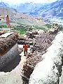 View down Spiti Valley from roof of Dhankar Gompa
