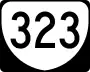 State Route 323 marker