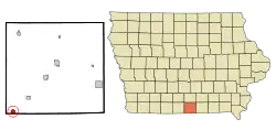 Location of Lineville, Iowa