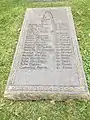 Duffy's cut memorial marker at West Laurel Hill Cemetery