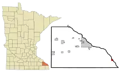 Location of Dakotawithin Winona County and state of Minnesota