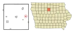 Location of Rowan, Iowa