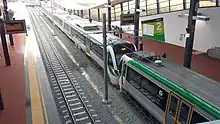 station platforms with a train