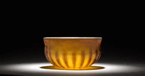 Roman ribbed bowl; 1st century AD; glass; diameter: 6.5&nbsp;cm; Cleveland Museum of Art